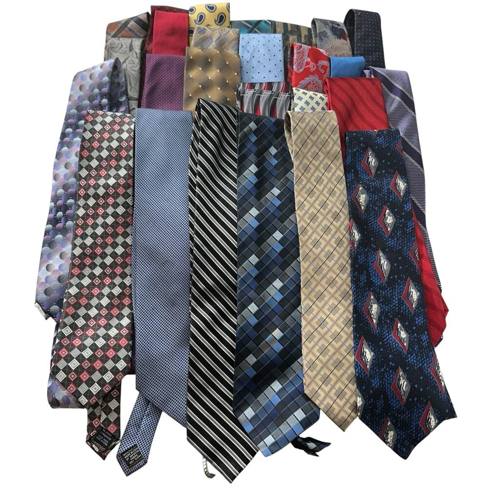 Mens Ties Lot of 25 Vintage Fun Design Classic Office Business Casual Some New
